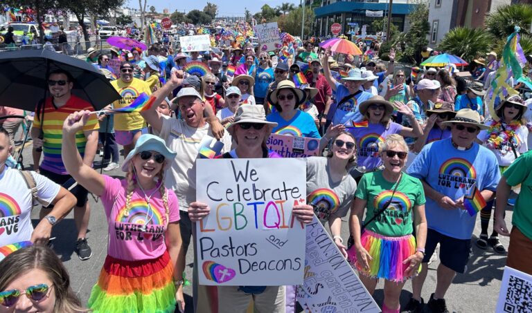 Lutherans for Love marching in the 2023 San Diego Pride Parade